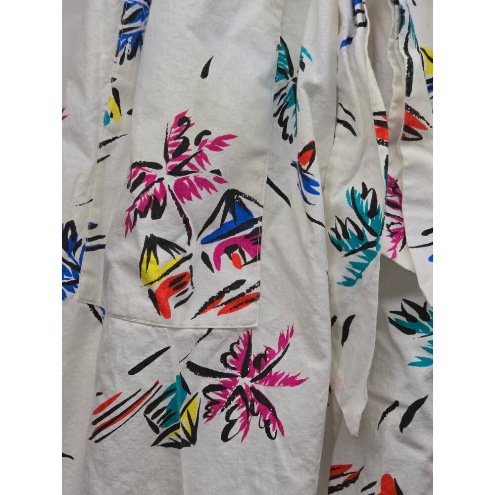 Vintage Ms. Paquette California Tropical Palm Print Midi Skirt Medium Made USA - Picture 3 of 10